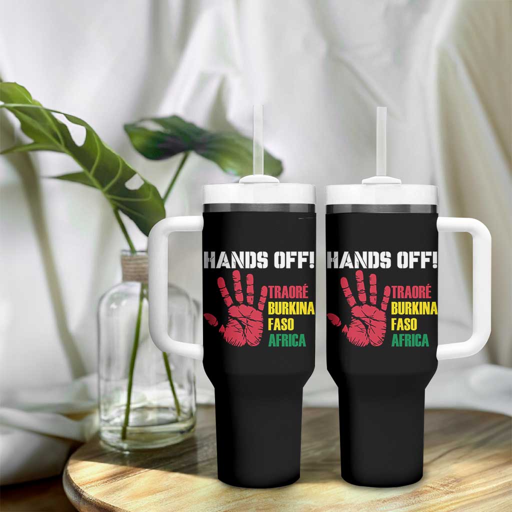 Hands Off Traoré Burkina Faso Africa Tumbler With Handle