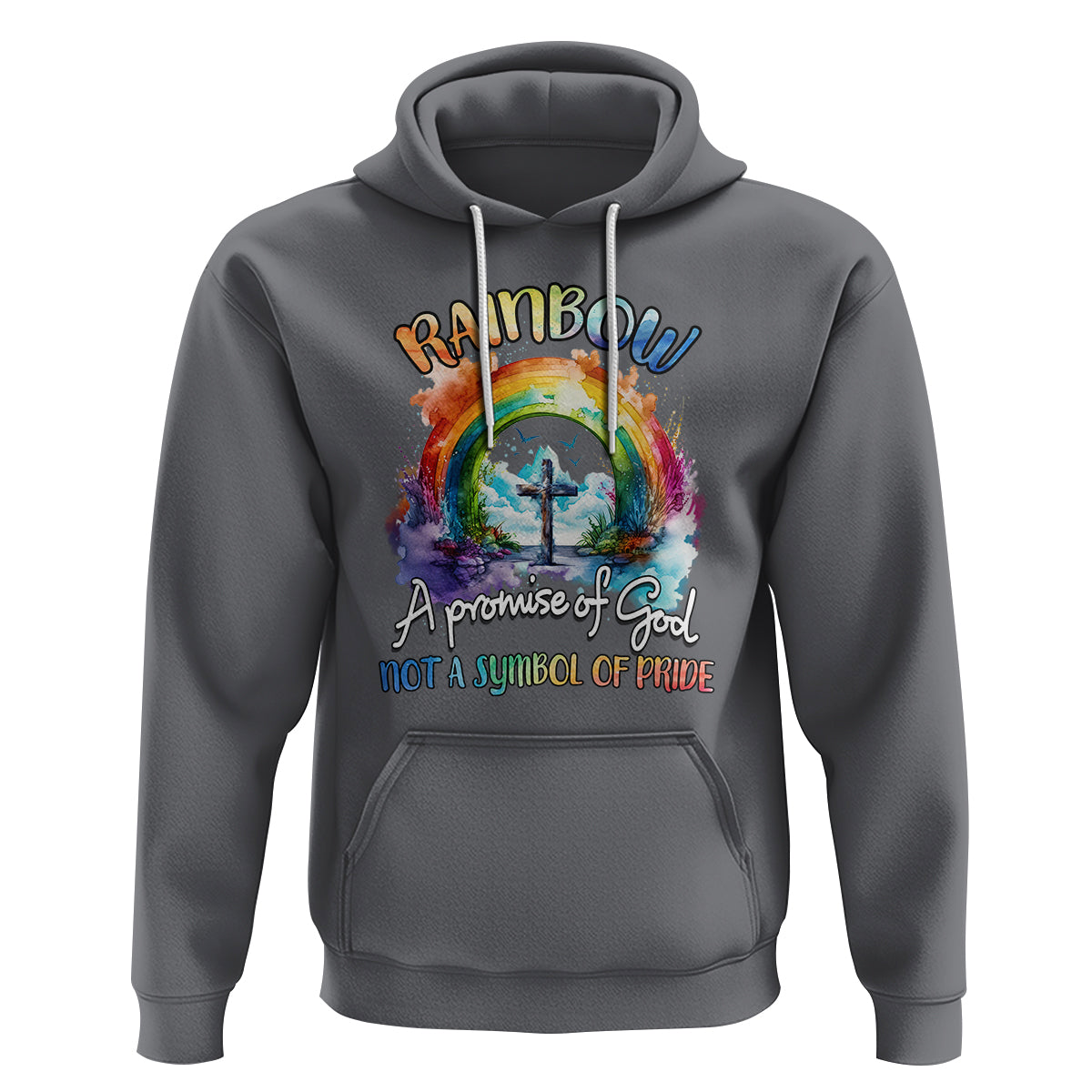 God's Promise Hoodie Rainbow A Promise Of God Not A Symbol Of Pride - Wonder Print Shop