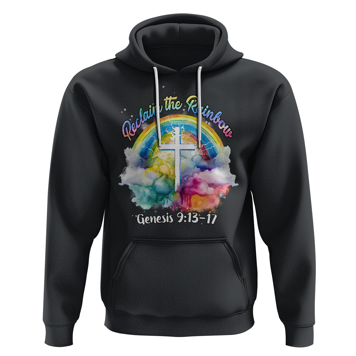 God's Promise Hoodie Reclaim The Rainbow Genesis 9:13-17 - Wonder Print Shop