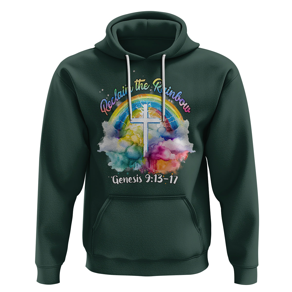 God's Promise Hoodie Reclaim The Rainbow Genesis 9:13-17 - Wonder Print Shop