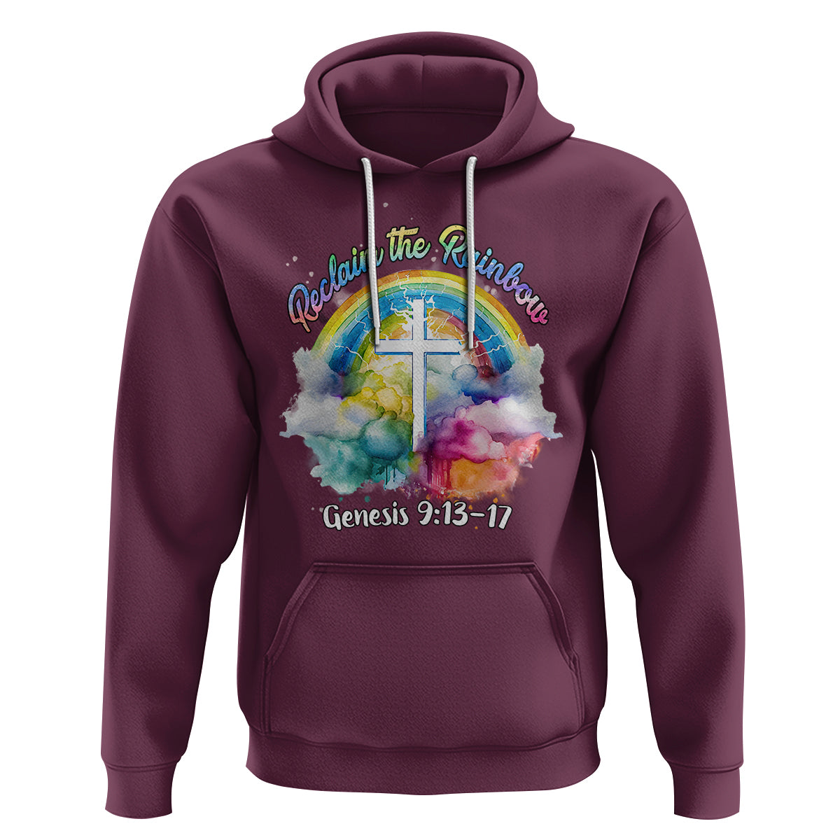 God's Promise Hoodie Reclaim The Rainbow Genesis 9:13-17 - Wonder Print Shop