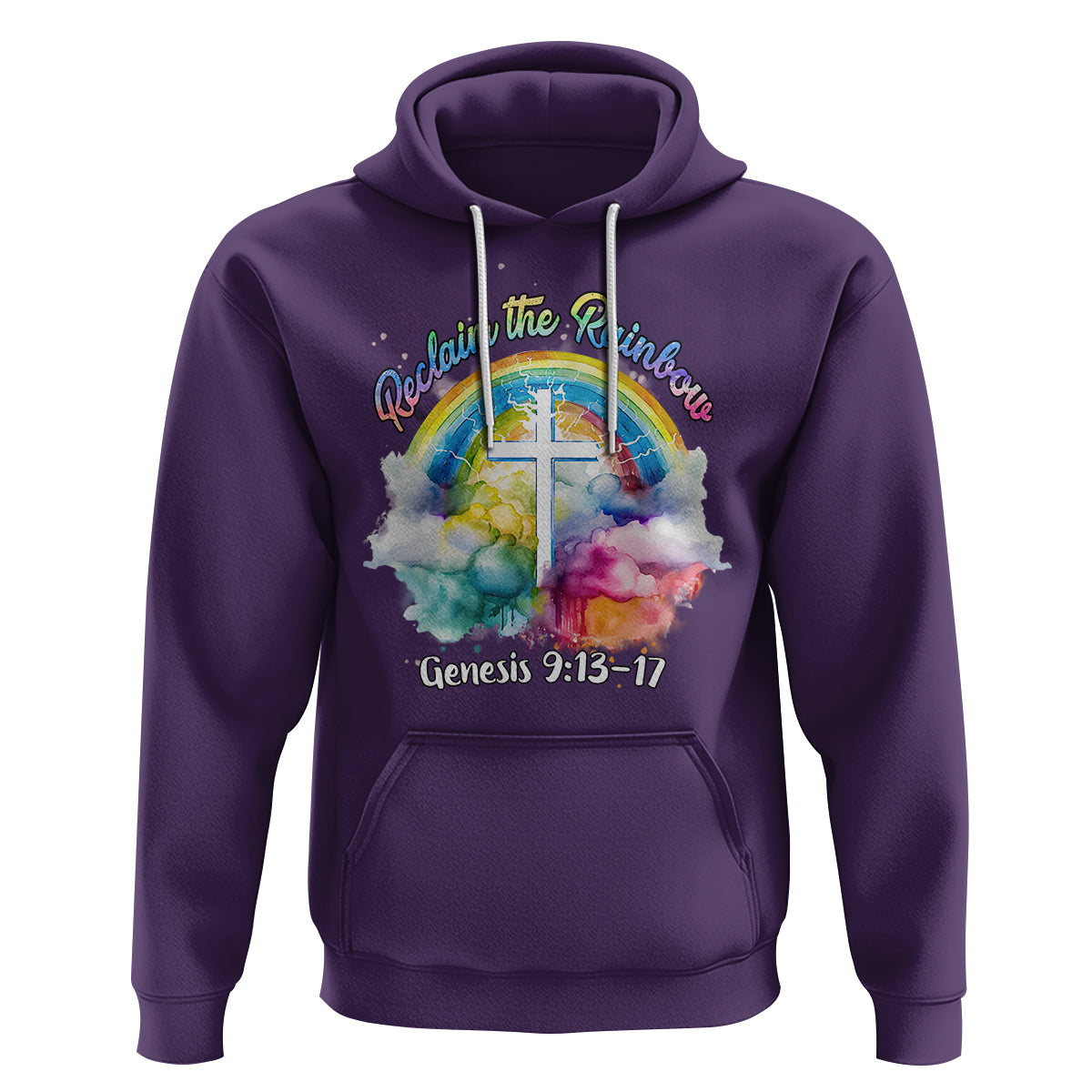 God's Promise Hoodie Reclaim The Rainbow Genesis 9:13-17 - Wonder Print Shop