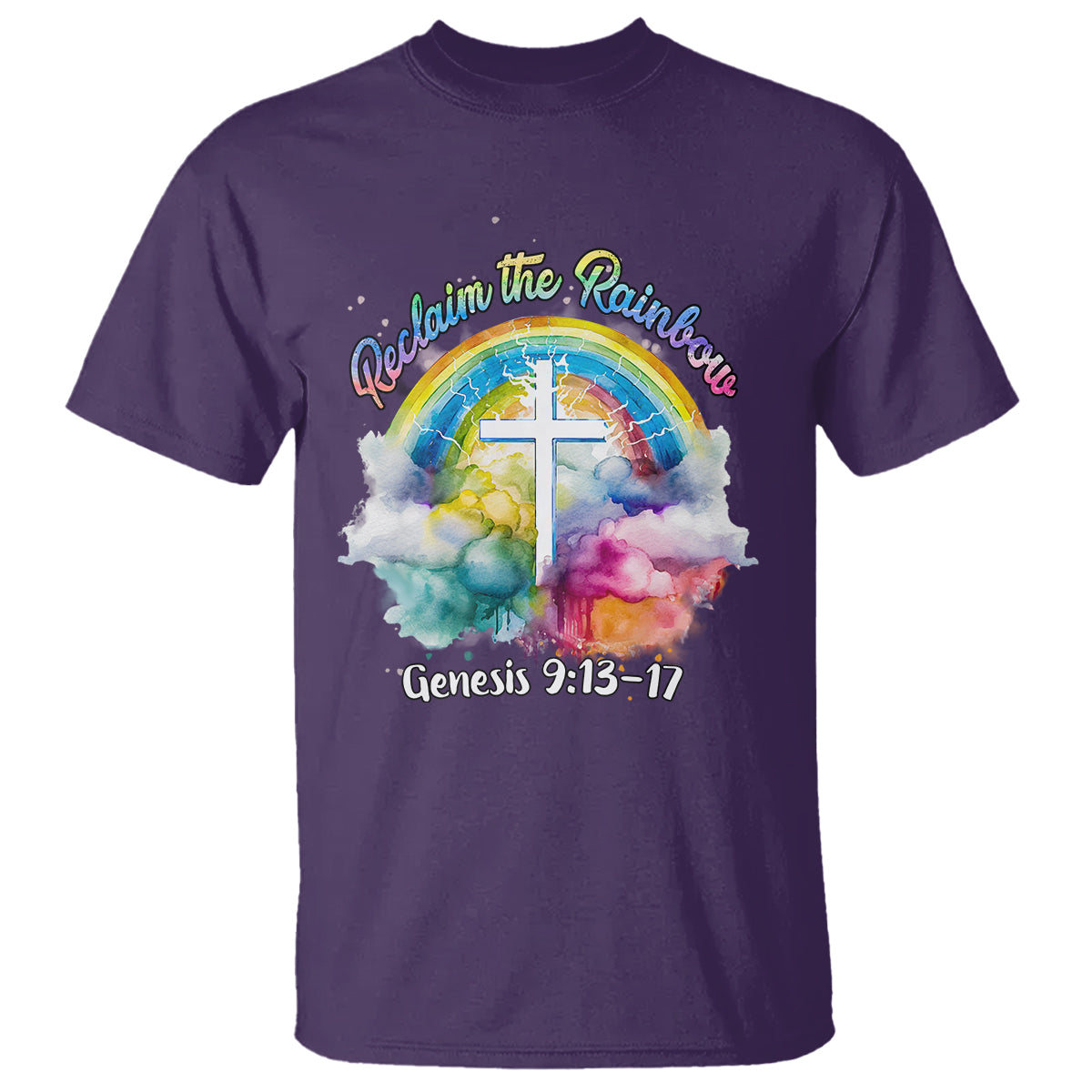 God's Promise T Shirt Reclaim The Rainbow Genesis 9:13-17 - Wonder Print Shop