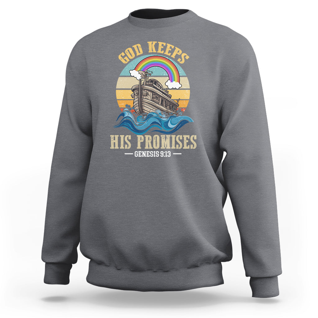 God's Promise Sweatshirt God Keeps His Promises Genesis 9:13 - Wonder Print Shop