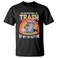 Sarcastic LGBT T Shirt Homophobia Is Trash Gay Pride Raccoon Opossum Ally - Wonder Print Shop