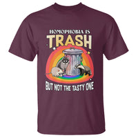 Sarcastic LGBT T Shirt Homophobia Is Trash Gay Pride Raccoon Opossum Ally - Wonder Print Shop