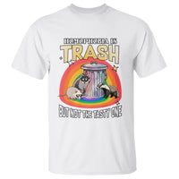 Sarcastic LGBT T Shirt Homophobia Is Trash Gay Pride Raccoon Opossum Ally - Wonder Print Shop