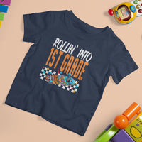 Rolling Into 1st Grade T Shirt For Kid Skateboard Skating Boys Back To School - Wonder Print Shop