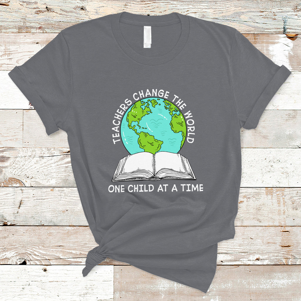 Teacher T Shirt Teachers Change The World One Child At A Time Teacher Life T-Shirt, Back To School Shirt, Gift For Teacher, Funny Teaching - Wonder Print Shop