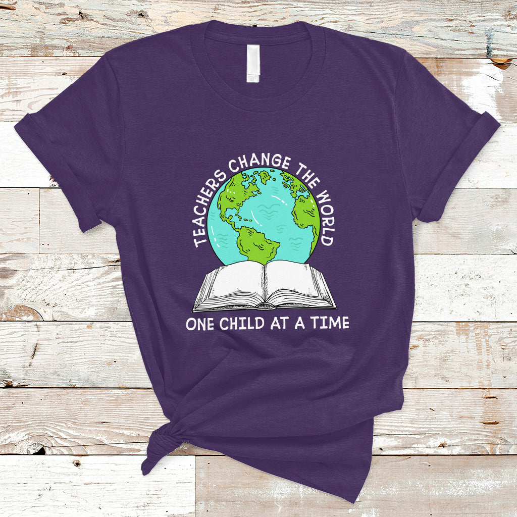 Teacher T Shirt Teachers Change The World One Child At A Time Teacher Life T-Shirt, Back To School Shirt, Gift For Teacher, Funny Teaching - Wonder Print Shop