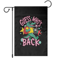 Funny Retro Alligator First Day of School Garden Flag Guess Who is Back Cute Kids Gift