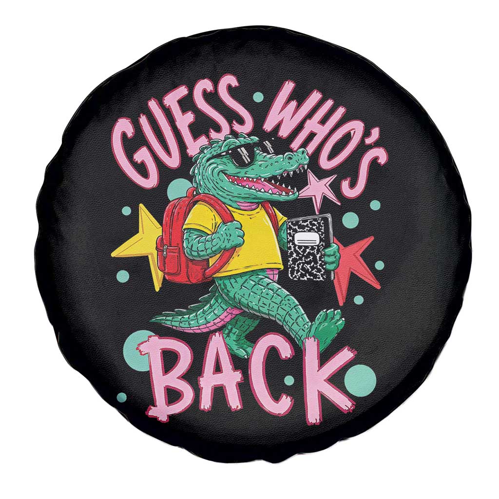 Funny Retro Alligator First Day of School Spare Tire Cover Guess Who is Back Cute Kids Gift