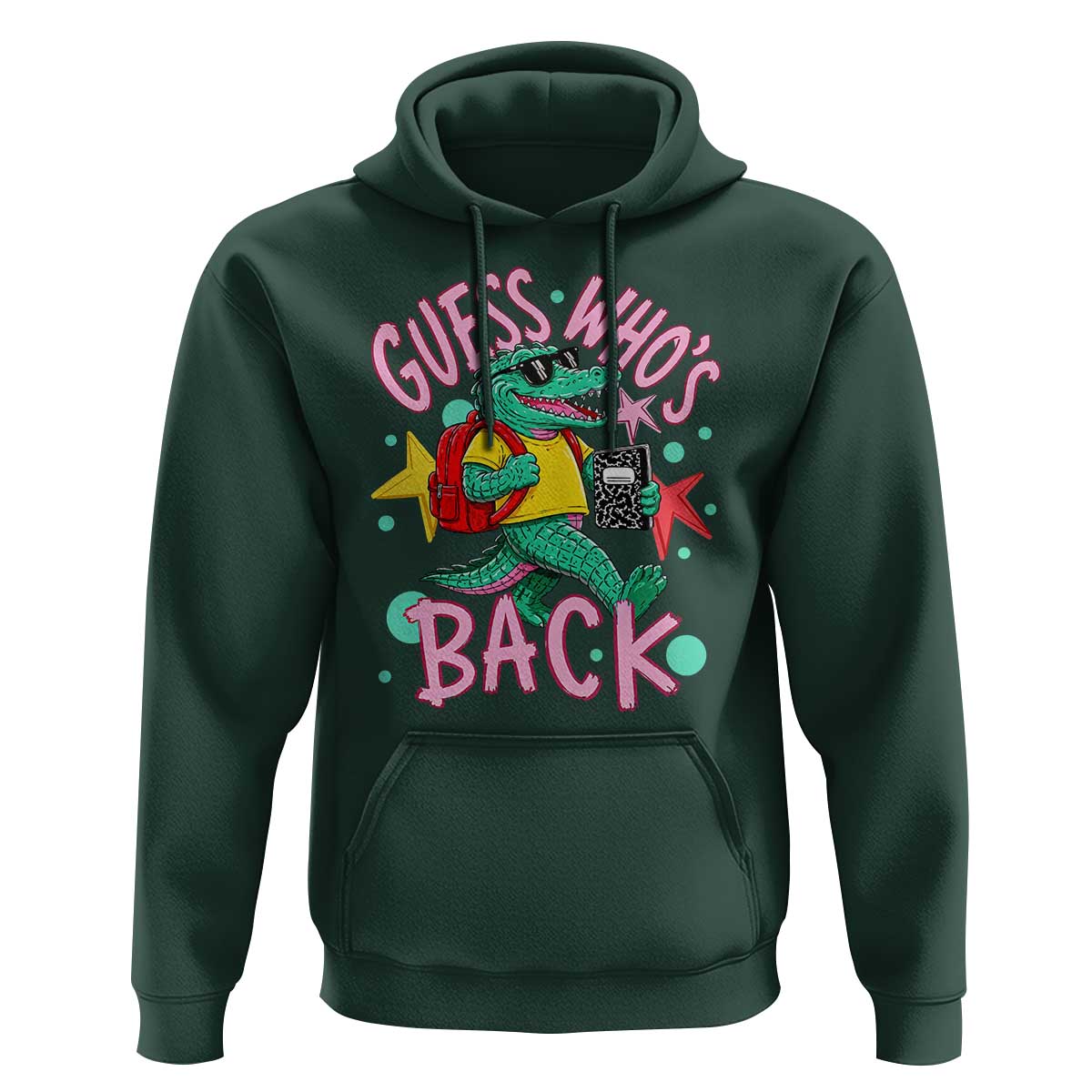 Funny Retro Alligator First Day of School Hoodie Guess Who is Back Cute Kids Gift