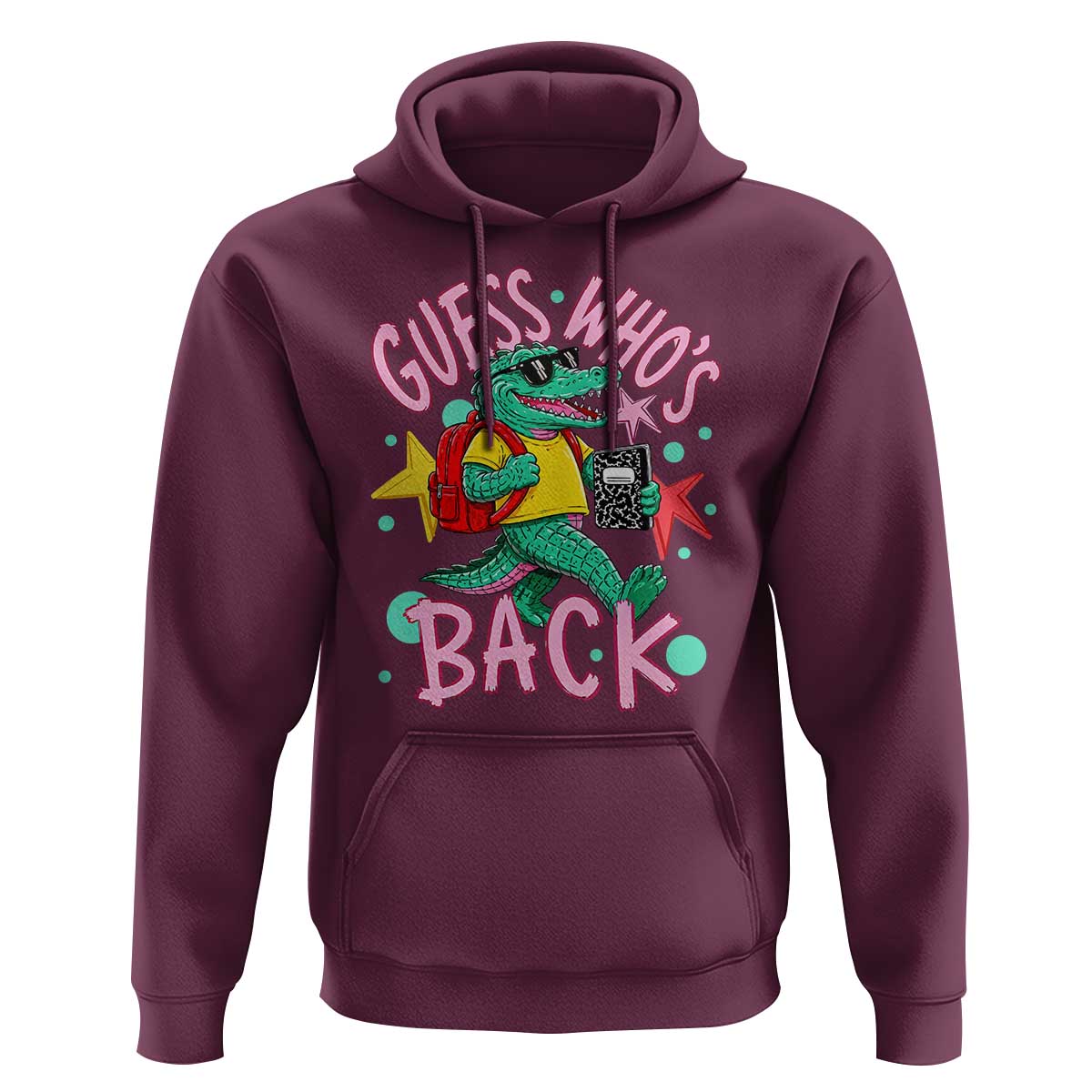 Funny Retro Alligator First Day of School Hoodie Guess Who is Back Cute Kids Gift