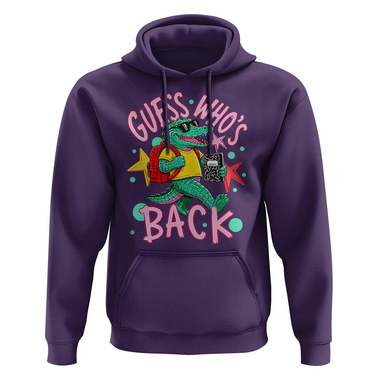 Funny Retro Alligator First Day of School Hoodie Guess Who is Back Cute Kids Gift