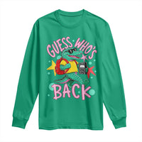 Funny Retro Alligator First Day of School Long Sleeve Shirt Guess Who is Back Cute Kids Gift