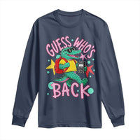 Funny Retro Alligator First Day of School Long Sleeve Shirt Guess Who is Back Cute Kids Gift
