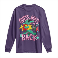 Funny Retro Alligator First Day of School Long Sleeve Shirt Guess Who is Back Cute Kids Gift