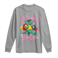 Funny Retro Alligator First Day of School Long Sleeve Shirt Guess Who is Back Cute Kids Gift