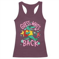 Funny Retro Alligator First Day of School Racerback Tank Top Guess Who is Back Cute Kids Gift