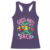 Funny Retro Alligator First Day of School Racerback Tank Top Guess Who is Back Cute Kids Gift