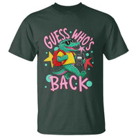 Funny Retro Alligator First Day of School T Shirt Guess Who is Back Cute Kids Gift