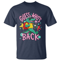 Funny Retro Alligator First Day of School T Shirt Guess Who is Back Cute Kids Gift