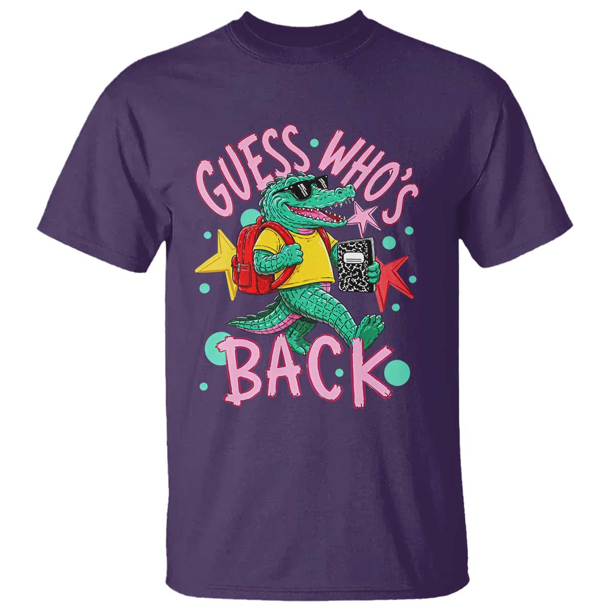 Funny Retro Alligator First Day of School T Shirt Guess Who is Back Cute Kids Gift