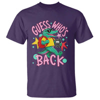 Funny Retro Alligator First Day of School T Shirt Guess Who is Back Cute Kids Gift
