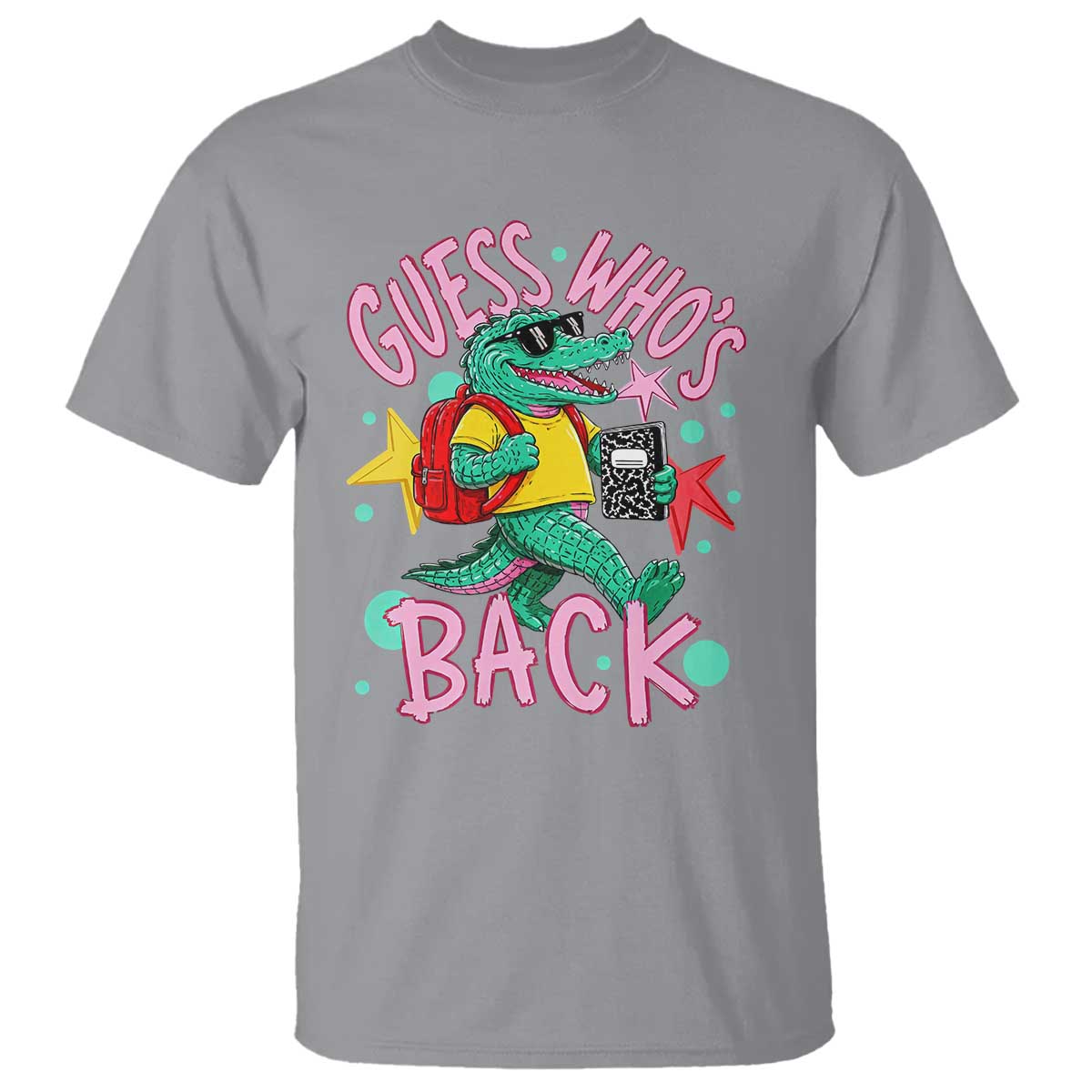 Funny Retro Alligator First Day of School T Shirt Guess Who is Back Cute Kids Gift