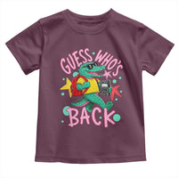 Funny Retro Alligator First Day of School Toddler T Shirt Guess Who is Back Cute Kids Gift