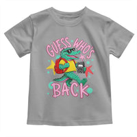 Funny Retro Alligator First Day of School Toddler T Shirt Guess Who is Back Cute Kids Gift