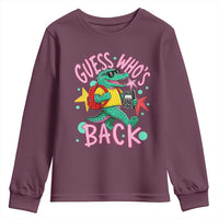 Funny Retro Alligator First Day of School Youth Sweatshirt Guess Who is Back Cute Kids Gift