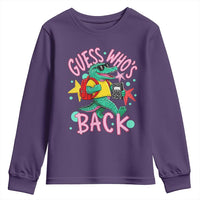 Funny Retro Alligator First Day of School Youth Sweatshirt Guess Who is Back Cute Kids Gift