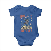 Funny Coffee Lover Fantasy Knight Graphic Baby Onesie Three Coffees No Lunch Work Humor Dark Fantasy Parody