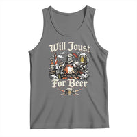 Funny Medieval Knight Drinking Humor Tank Top Will Joust For Beer Vintage Renaissance Faire