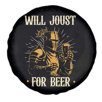 Funny Medieval Knight  Drinking Festival Humor Spare Tire Cover Will Joust For Beer Renaissance Faire