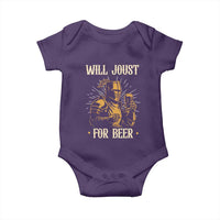 Funny Medieval Knight  Drinking Festival Humor Baby Onesie Will Joust For Beer Renaissance Faire