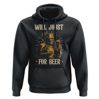 Funny Medieval Knight  Drinking Festival Humor Hoodie Will Joust For Beer Renaissance Faire