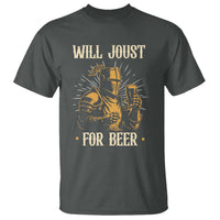 Funny Medieval Knight  Drinking Festival Humor T Shirt Will Joust For Beer Renaissance Faire