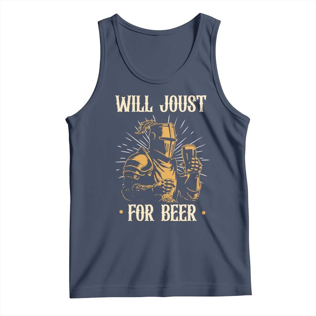 Funny Medieval Knight  Drinking Festival Humor Tank Top Will Joust For Beer Renaissance Faire