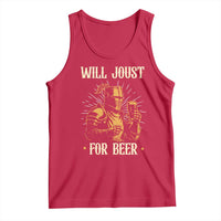 Funny Medieval Knight  Drinking Festival Humor Tank Top Will Joust For Beer Renaissance Faire