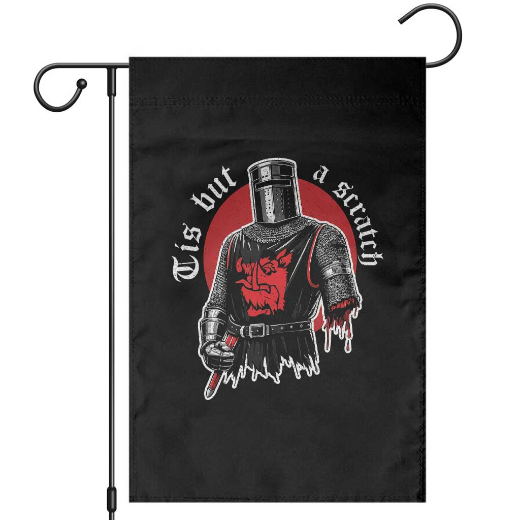 Funny One Arm Knight Medieval Garden Flag Tis But A Scratch Classic Dark Humor Parody