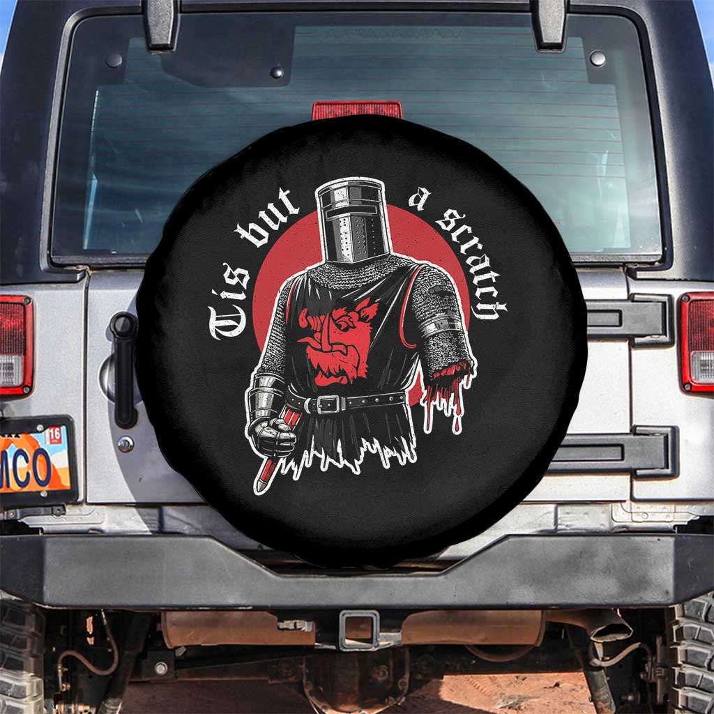 Funny One Arm Knight Medieval Spare Tire Cover Tis But A Scratch Classic Dark Humor Parody