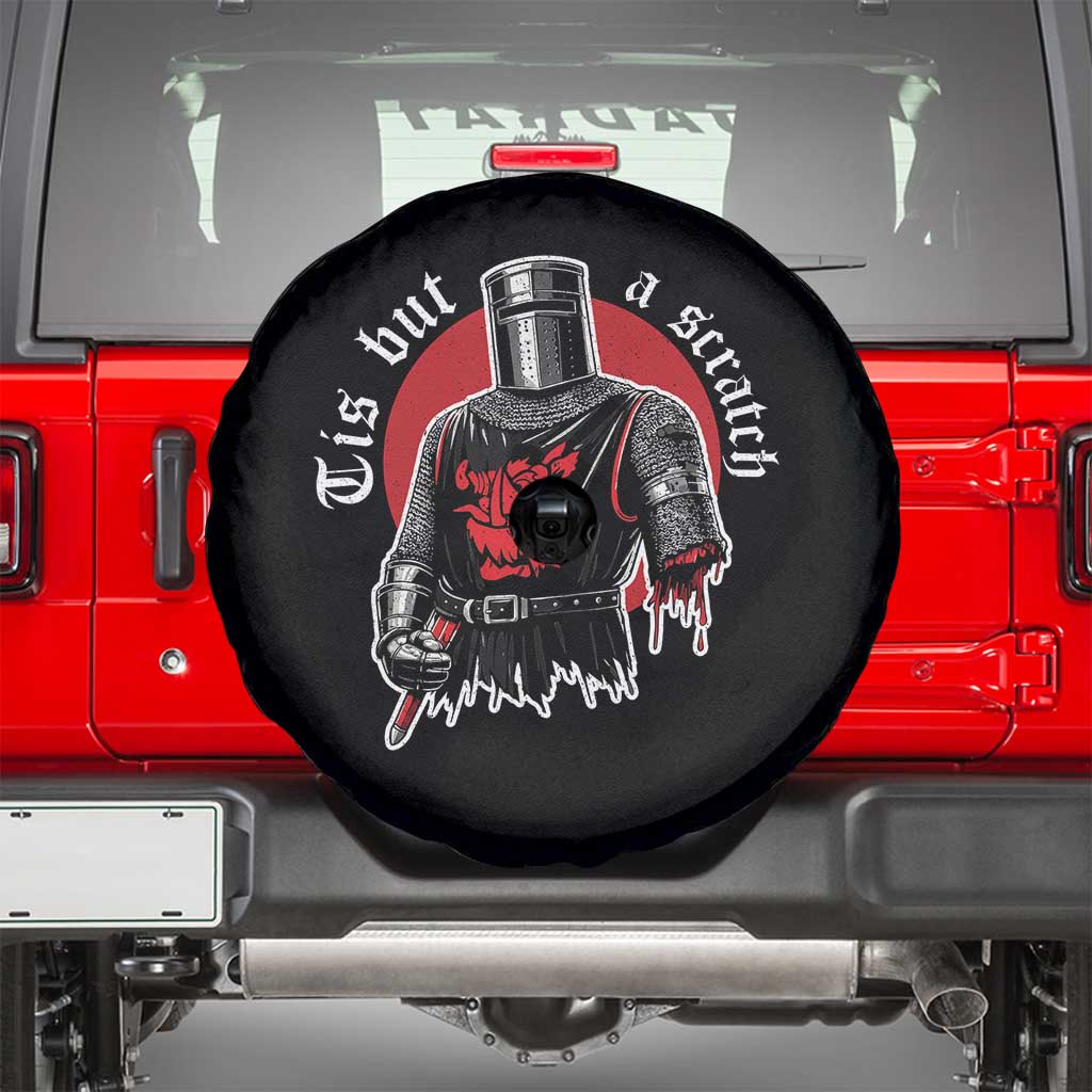 Funny One Arm Knight Medieval Spare Tire Cover Tis But A Scratch Classic Dark Humor Parody