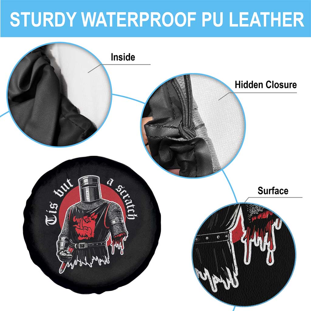 Funny One Arm Knight Medieval Spare Tire Cover Tis But A Scratch Classic Dark Humor Parody