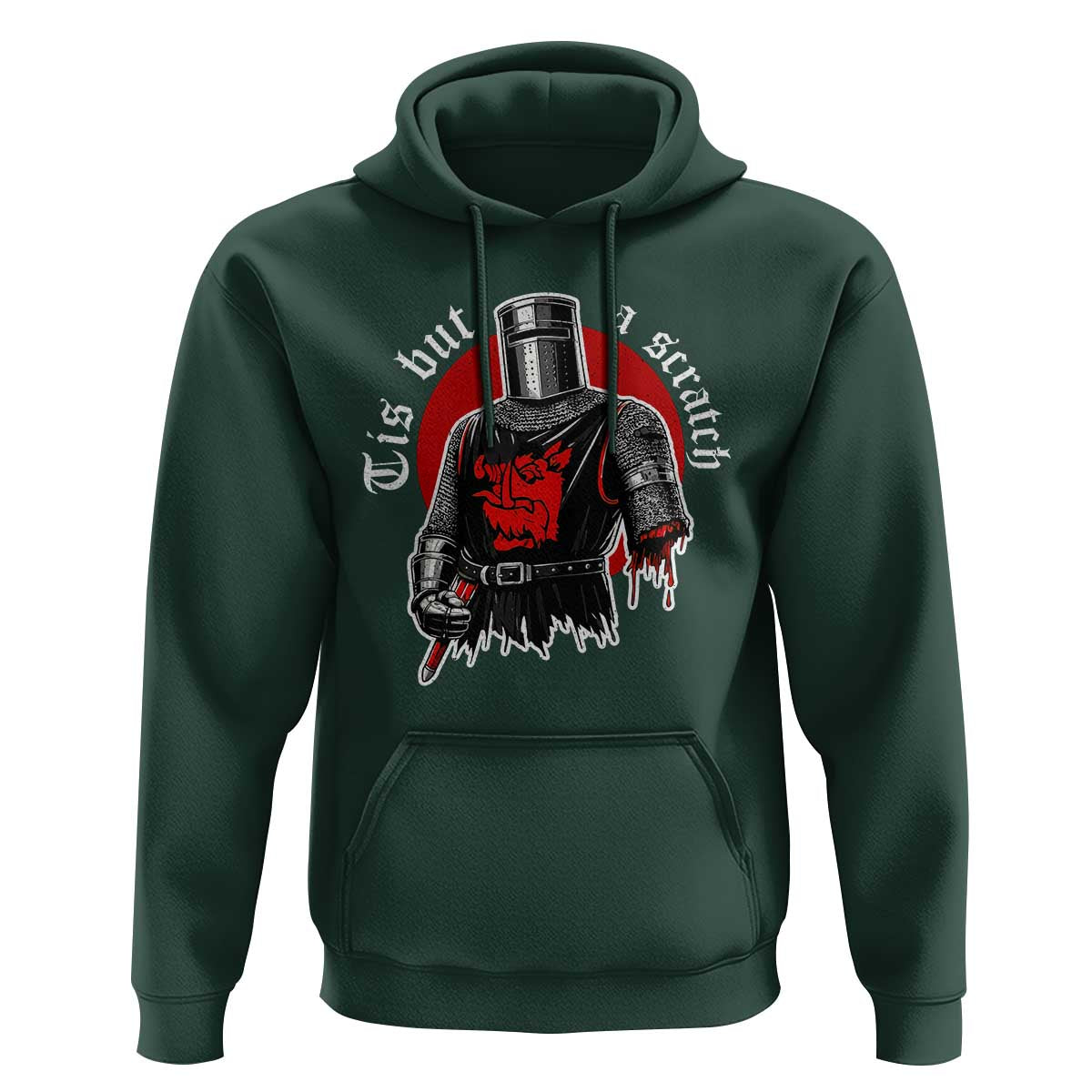 Funny One Arm Knight Medieval Hoodie Tis But A Scratch Classic Dark Humor Parody