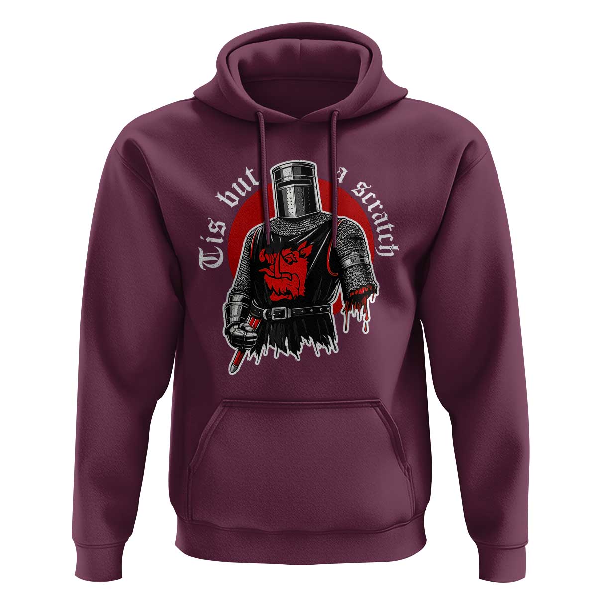 Funny One Arm Knight Medieval Hoodie Tis But A Scratch Classic Dark Humor Parody