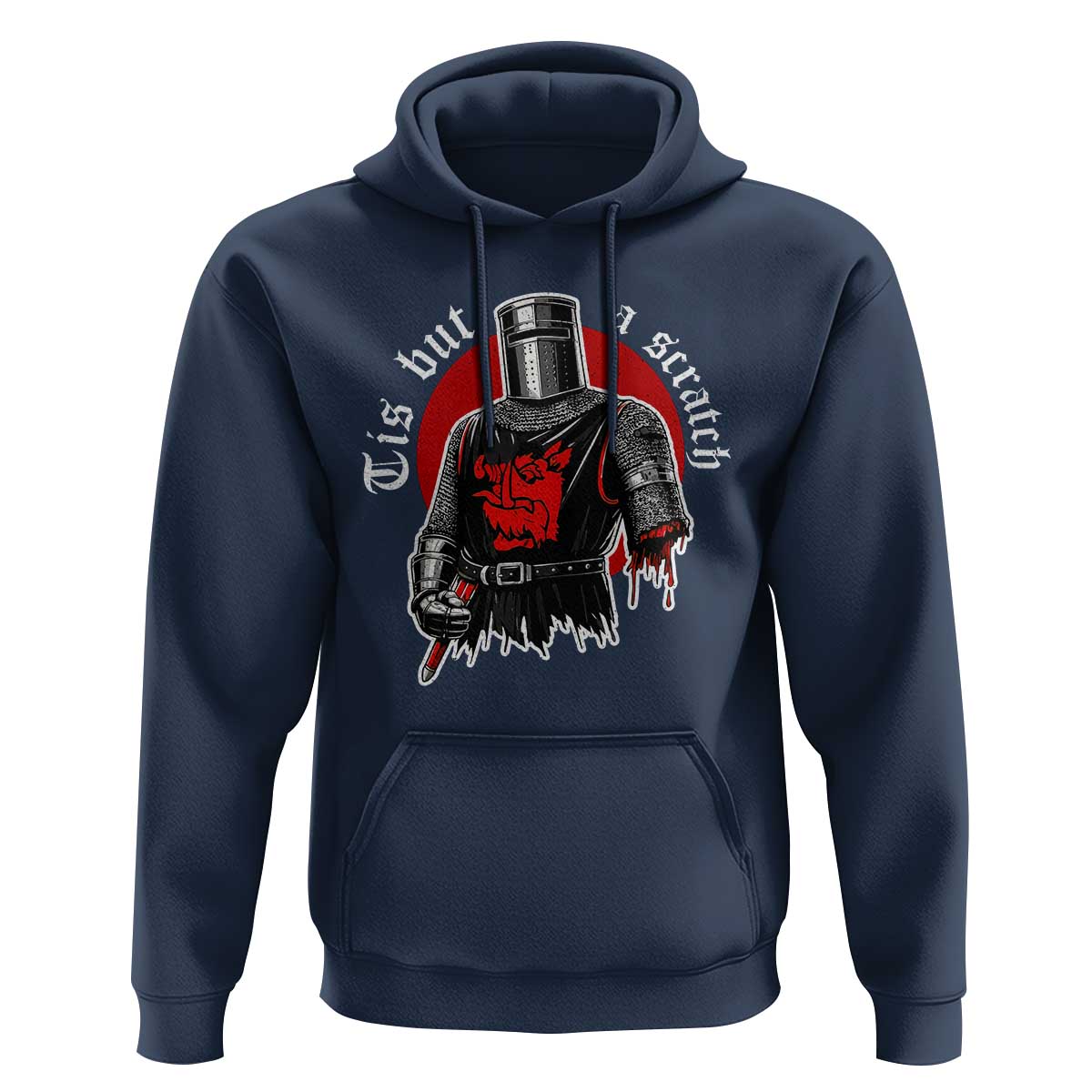 Funny One Arm Knight Medieval Hoodie Tis But A Scratch Classic Dark Humor Parody