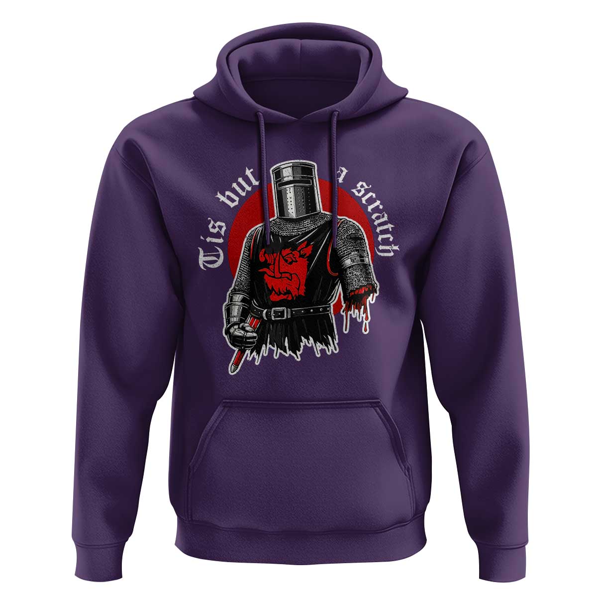 Funny One Arm Knight Medieval Hoodie Tis But A Scratch Classic Dark Humor Parody